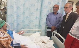 عیادت از بیماران ایرانی بیمارستان حضرت زین العابدین در کربلا